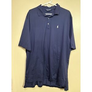 Ralph Lauren Polo Golf Navy White Pony Short Sleeve Size XL 100% Cotton